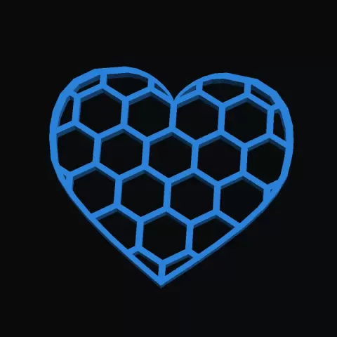Heart hexagon coaster - JB designs