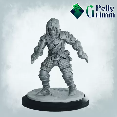 Court of miracles. Underground outlaw set. Tabletop miniature.Thief assassin with daggers by PollyGrimm