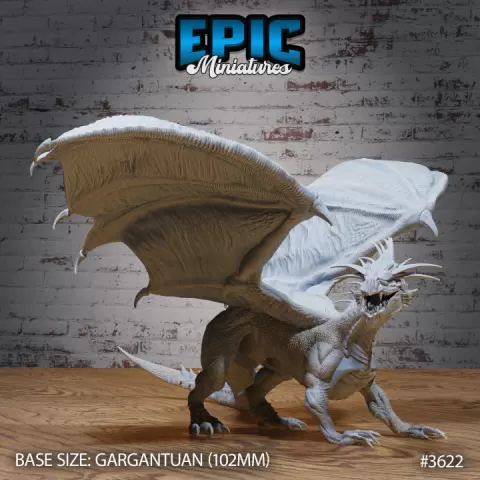 Glacier Dragon / Legendary Arctic Drake / Winged Mountain Encounter / Magical Frozen Beast / Ice Dragonborn / Draconic Army by Epic-Miniatures