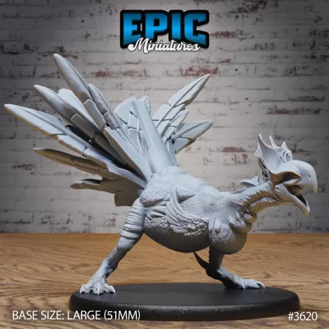 Turkey Raptor Angry / Terror Bird / Feathered Wild Animal / Giant Chicken / Ancient Predator / Ice Encounter by Epic-Miniatures