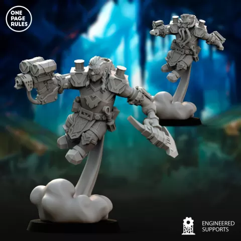 Dwarf Champion (Jetpack) - Dwarf Guilds by One Page Rules