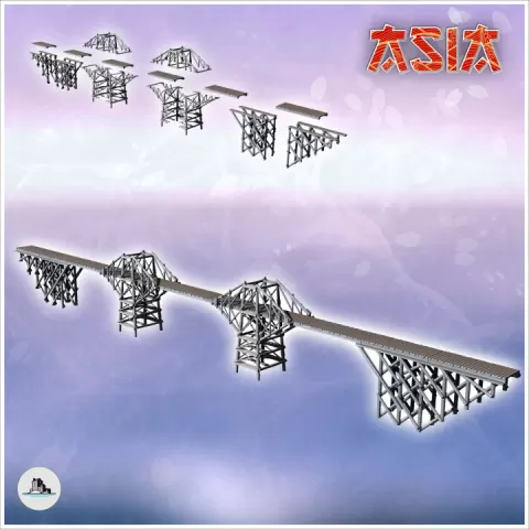 Wooden bridge over the River Kwai (3) - Asian Asia Oriental Angkor Ninja Traditionnal RPG Mini by Hartolia Miniatures
