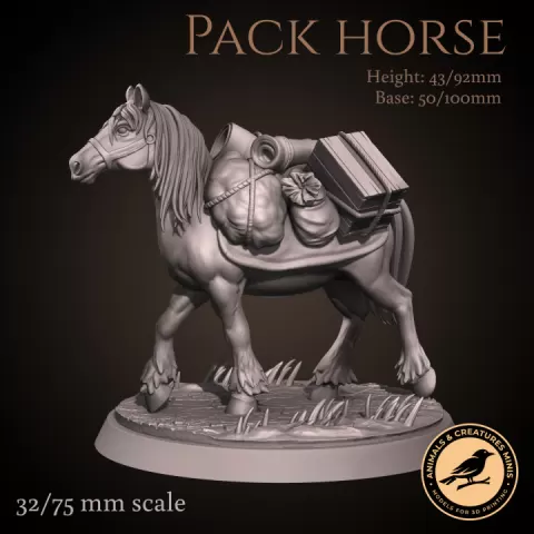 Pack horse by Animals & Creatures Minis