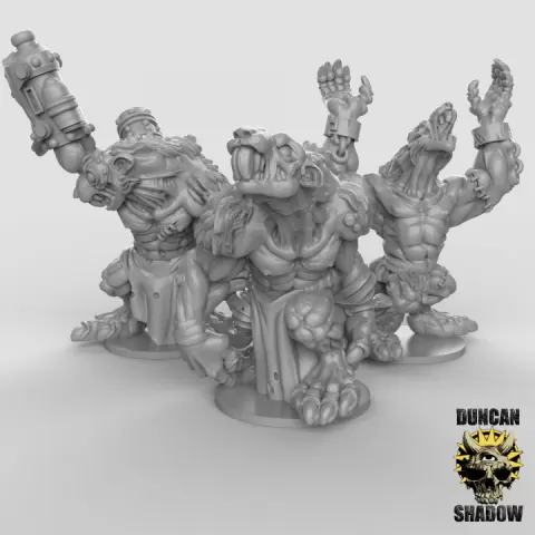 15mm Rat Ogres (Pre Supported) by Duncan Shadow