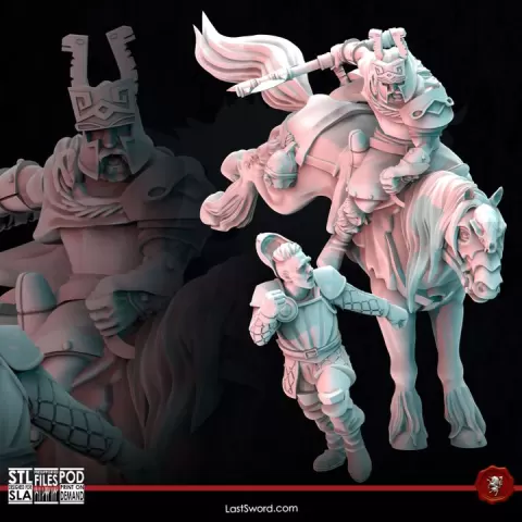 Jarl of the Serpent Tribe | Pre-Supported | 30mm Sea of the Ashes by LastSword Miniatures