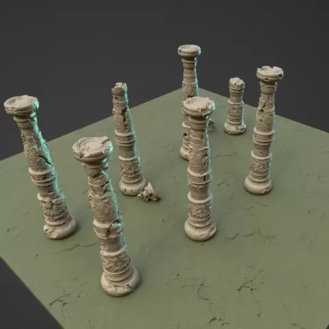 Stone pillars Fantasy by CLAY Caféteria