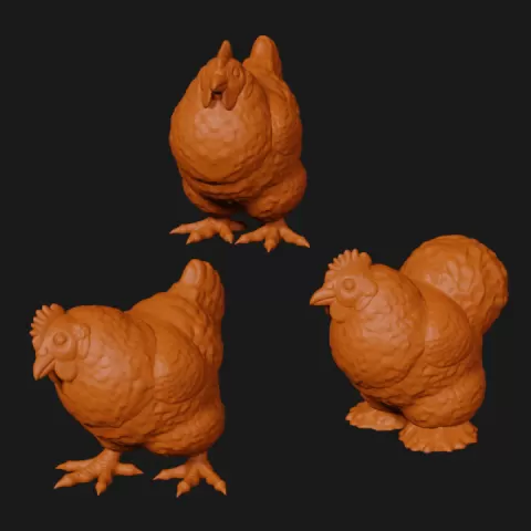 Fluffy Hens by Donya Quick