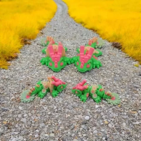 3D Tiny's Mini Sunflower Dragon Articulated