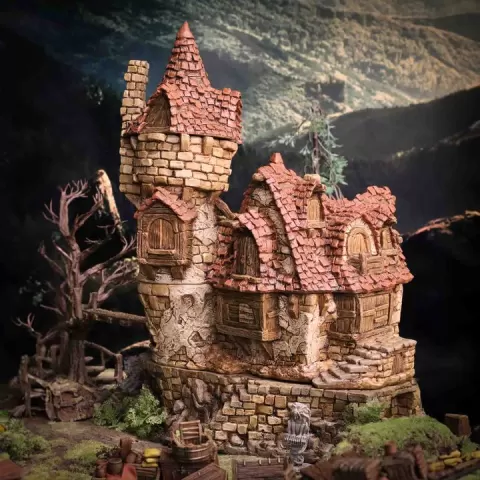 The Guildhall of Hagglethorn Hollow (Intact + Ruined) by Hagglethorn Hollow Hobbies