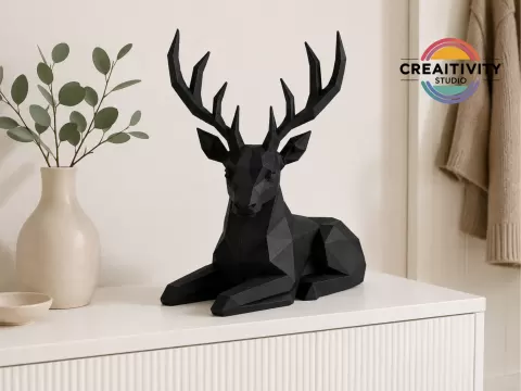 Low Poly - Hirsch "Fjorn" - Free Commercial Use