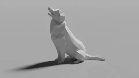 Low Poly Dog (Golden Retriever Labrador) (Decoration) (No Supports) FIXED