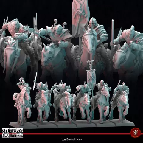 Riders of the Serpent Tribe | Pre-Supported | 30mm Sea of the Ashes by LastSword Miniatures
