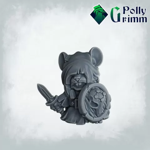 Tales of the 11th Hour. Mousling hero. Acolyte warrior by PollyGrimm