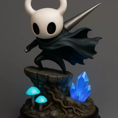 🦋 Hollow Knight Chibi Diorama – 3D Model