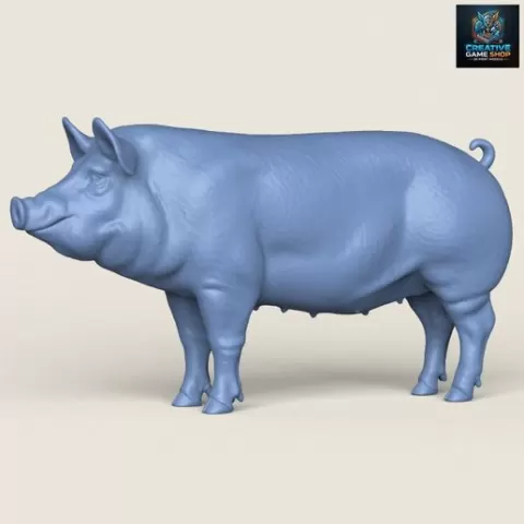 Pig Print Ready 3D Model