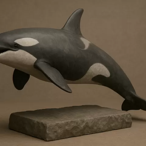 3D Orca Sculpture