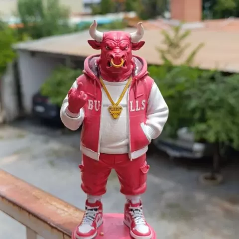 Benny the Bull Statue – Chicago Bulls Mascot Urban Vibes 3D Printable Sculpture