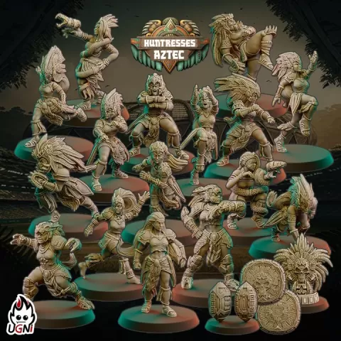 Huntresses (Aztec Style) - Amazons - UGNI - Fantasy Football by UGNI Miniatures