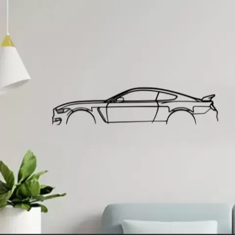 A wall painting of a Shelby GT 350 Mustang car - Telne design