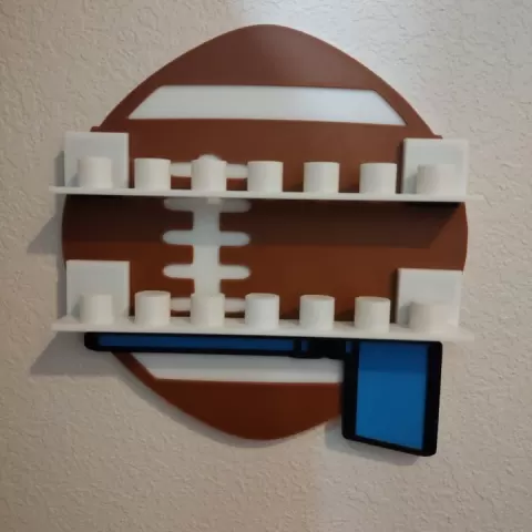 Flag Football Ring/Medal Wall Display for Single Color Printer with Commercial License by Brianna N.