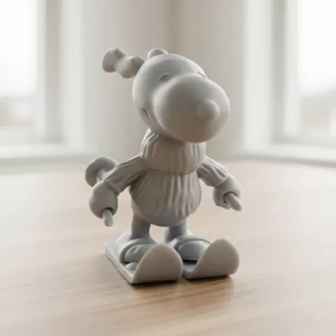 Retro Snoopy Skier PVC Toy 3D Printable Figurine (1980s Style Collectible!)