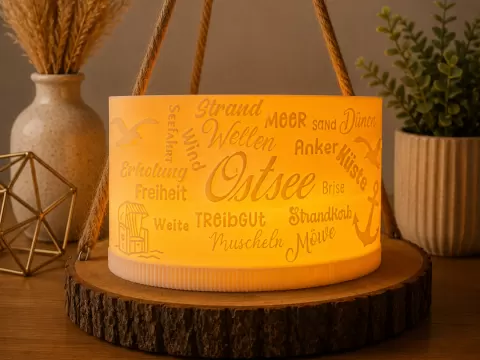 Windlicht Ostsee - Wortblase - Lithophane Kein AMS