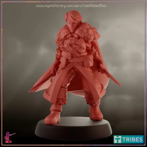 "Killian Blackwood" - Captain of the Roost-riders [PRE-SUPPORTED] | Roost-rider Series (2023) by Caleb Makes Minis