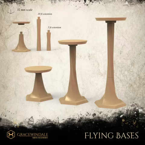 Modular Flying Bases by Gracewindale Mini Scenery