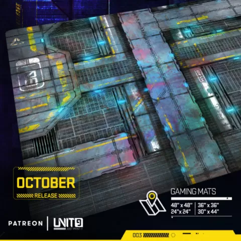 Cyberpunk Hangar - multi-format gaming mat by UNIT9