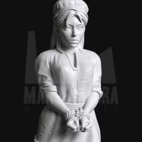 Sub Series 119a - Farmer Slave Girl With Hat by Manufaktura Miniatures LLC