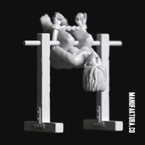 Sub Series 118a - Naked & Bound Female Battle Sister Prisoner Slave by Manufaktura Miniatures LLC