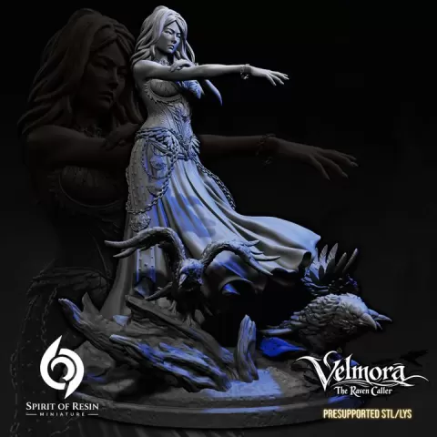 Velmora, The Raven Caller by Spirit of Resin Miniatures
