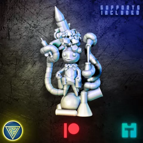 Flower Alien Biohacker by Print Paint Play