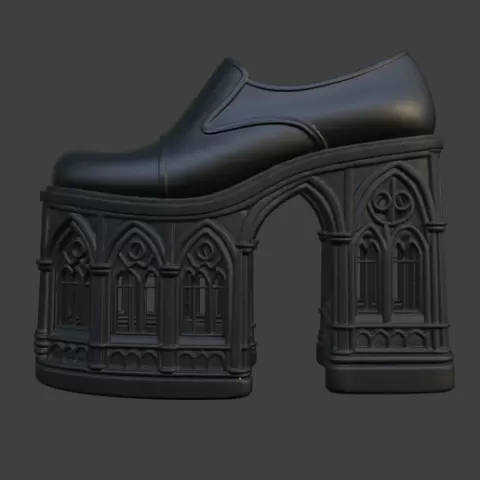 🏰 Gothic Cathedral Platform Shoes