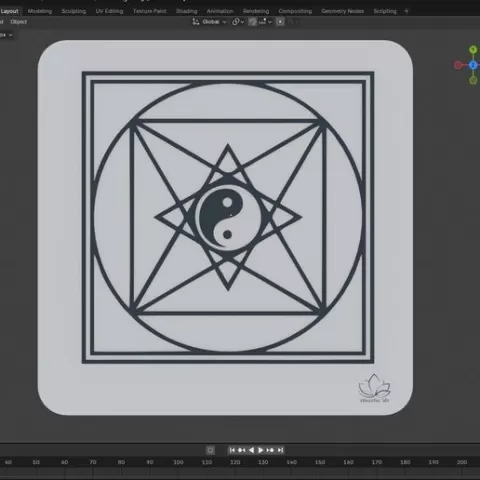 Pyramid of Tán Radionic Chart (3D Model)