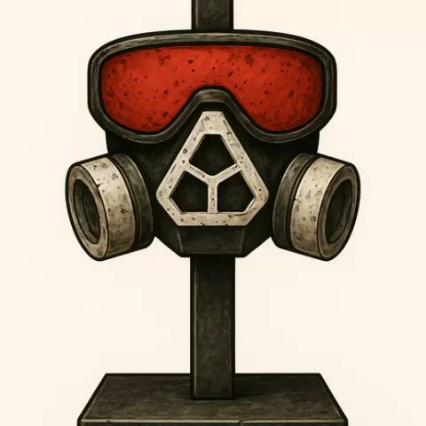 Headphone Stand Gas Mask