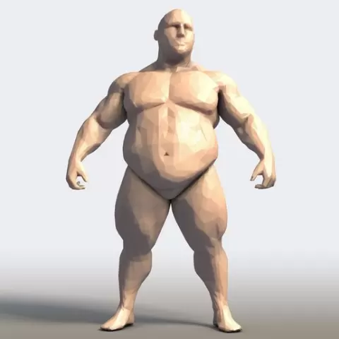 Fat Man Low Poly