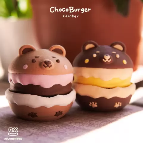ChocoBurger Fidget Clicker | Cute Bear Bakery