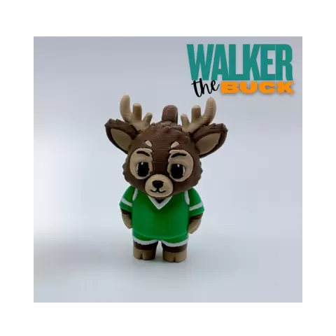 Walker the Buck - Sporty Mascot Figurine & Bag Charm by Forg3D Layers Design