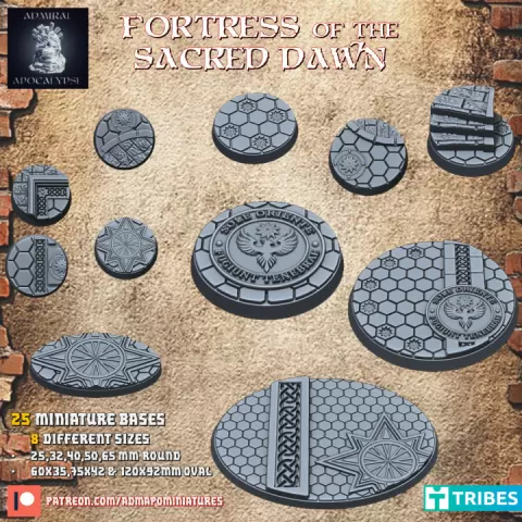 Fortress of the Sacred Dawn Bases (Pre-supported) by Admiral Apocalypse