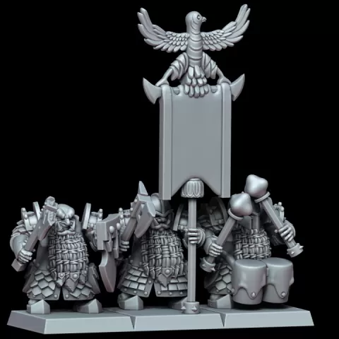 Chaos Dwarf Command Group by Empire Miniatures