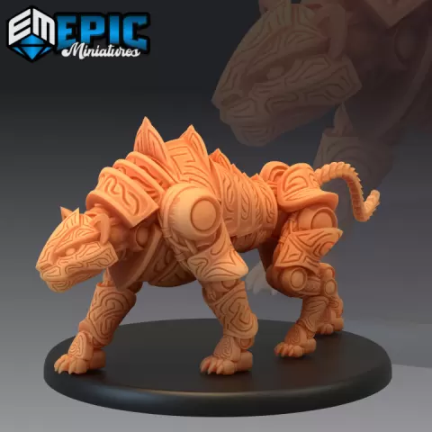 Construct Tiger / War Construct Animal / Steampunk Tech Battle Robot by Epic-Miniatures