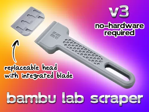 No-Hardware Bambu Lab Scraper for Plastic Blades