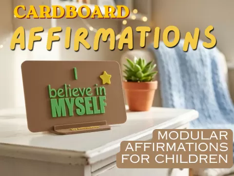 Cardboard Affirmations for Kids -15 Positive Signs