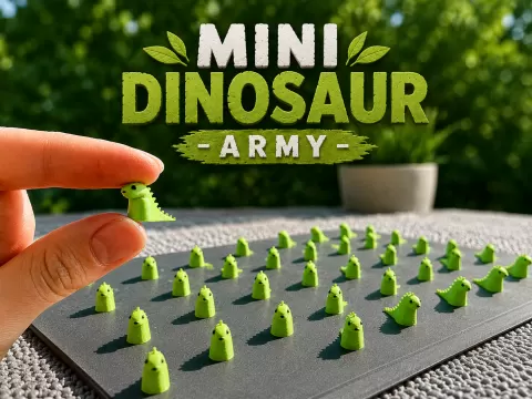 Mini dinosaur army game