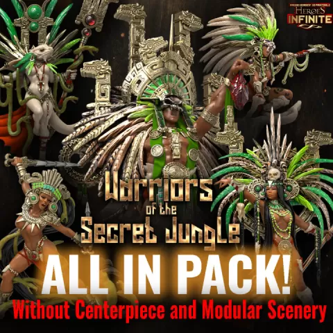 Warriors of the Secret Jungle All in Pack (without scenery/Centerpiece) by Heroes Infinite