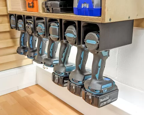 Universal cordless Drill Holder/Mount (Makita, DeWalt, Bosch, Festool, ...)