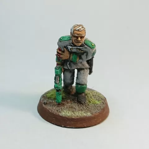 Wounded Administratum officer by Mangouste