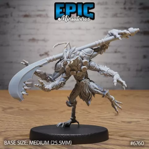 Insectoid Monk Spear / Insect Folk Warrior Beast / Huge Jungle Creature / Tropical Forest Army / Beetle Soldier / Woodland Monster Encounter by Epic-Miniatures