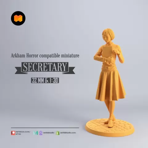 Secretary - Arkham Horror compatible by MT3D Studio